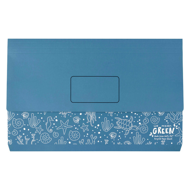 Marbig Assorted Foolscap Enviro Document Wallet Pack of 10