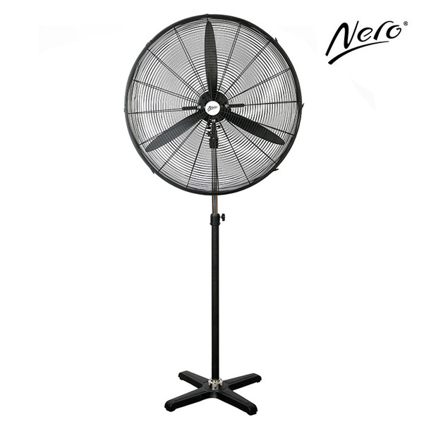 Nero Industrial Pedestal Fan 75cm Black