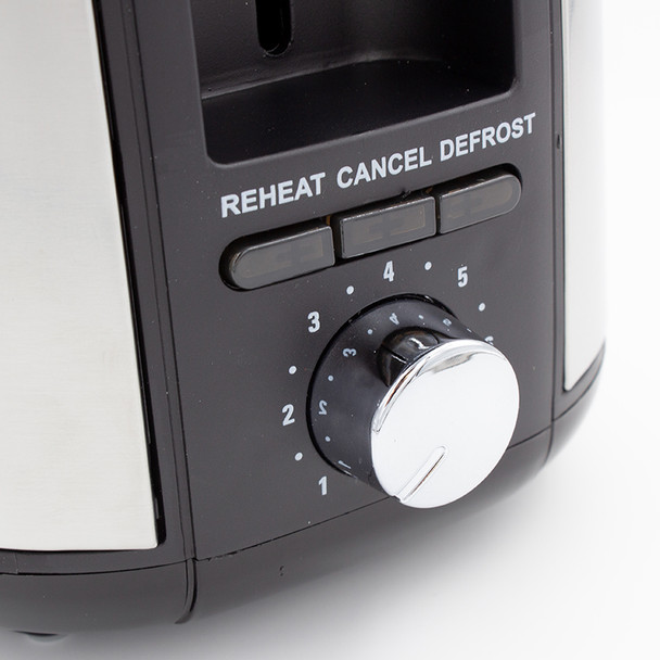 Nero Stainless Steel 4 Slice Long Toaster