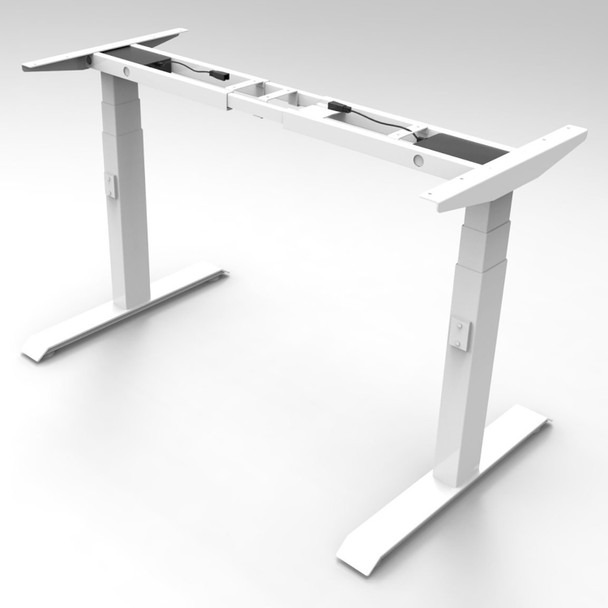 Rapidline Frame White Boost Plus Single Sided Height Adjustable Workstation | Mega Office Supplies