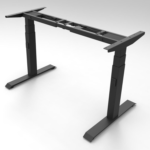 Rapidline Frame Black Boost Plus Single Sided Height Adjustable Workstation | Mega Office Supplies