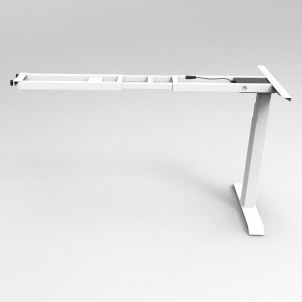 Rapidline Boost Plus Height Adjustable Return Workstation Frame White | Mega Office Supplies
