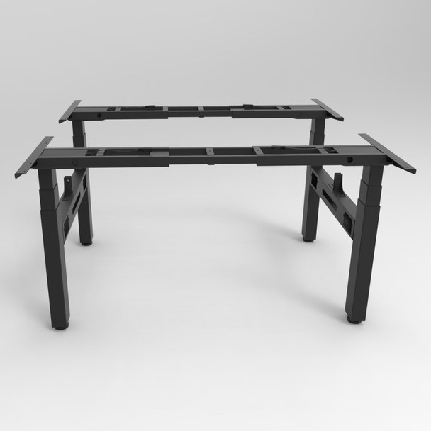 Rapidline Back To Back Height Adjustable Workstation Frame Black Boost Plus | Mega Office Supplies
