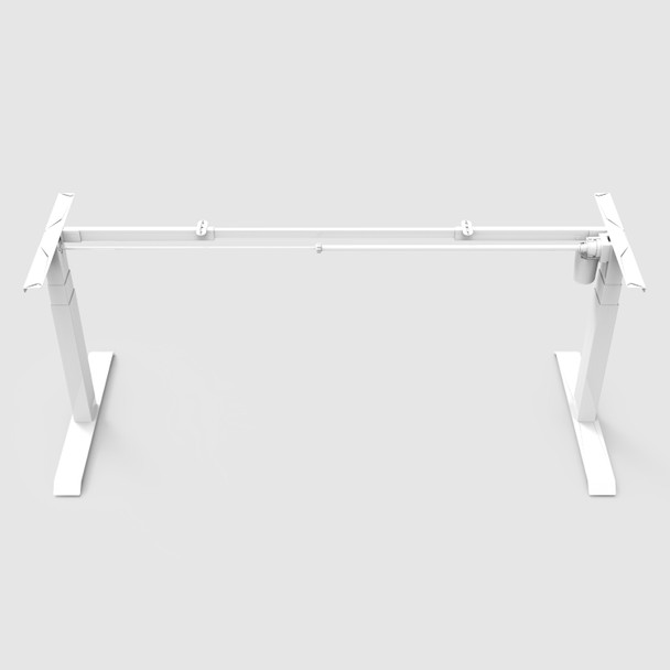 Rapidline Frame White Boost Light Single Sided Height Adjustable Workstation | Mega Office Supplies