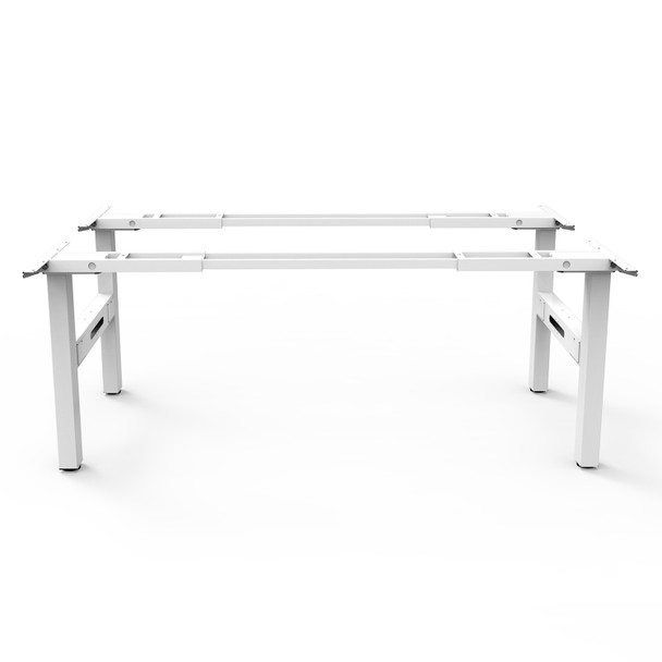 Rapidline Frame White Boost Static Back To Back Fixed Height Workstation | Mega Office Supplies