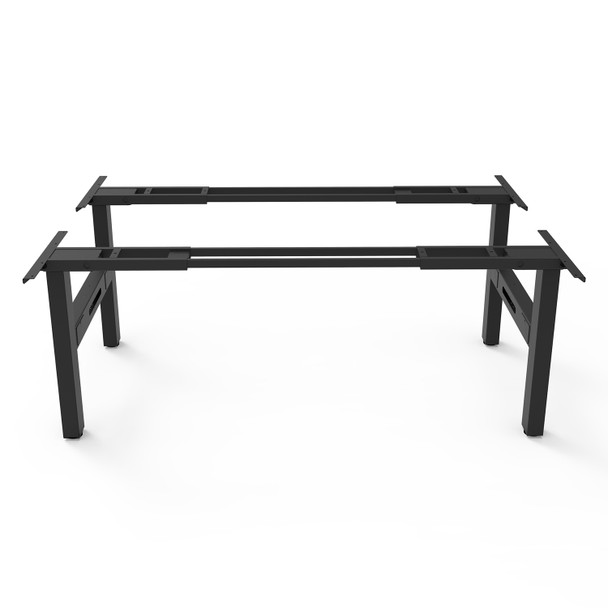 Rapidline Frame Black Boost Static Back To Back Fixed Height Workstation | Mega Office Supplies