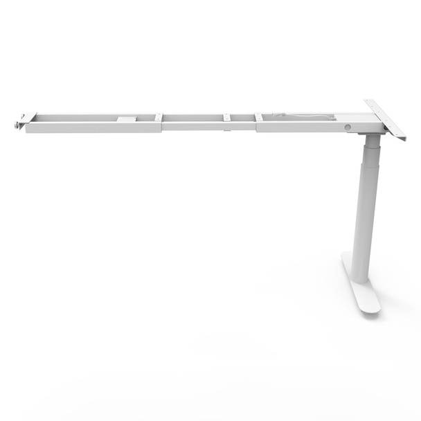 Rapidline Halo Plus Height Adjustable Return Workstation Frame White | Mega Office Supplies
