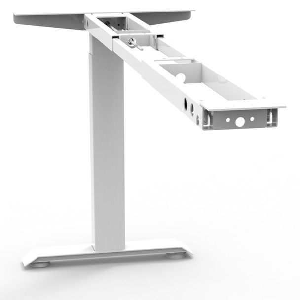 Rapidline Boost Crank Return Manual Height Adjustable Workstation Frame White | Mega Office Supplies