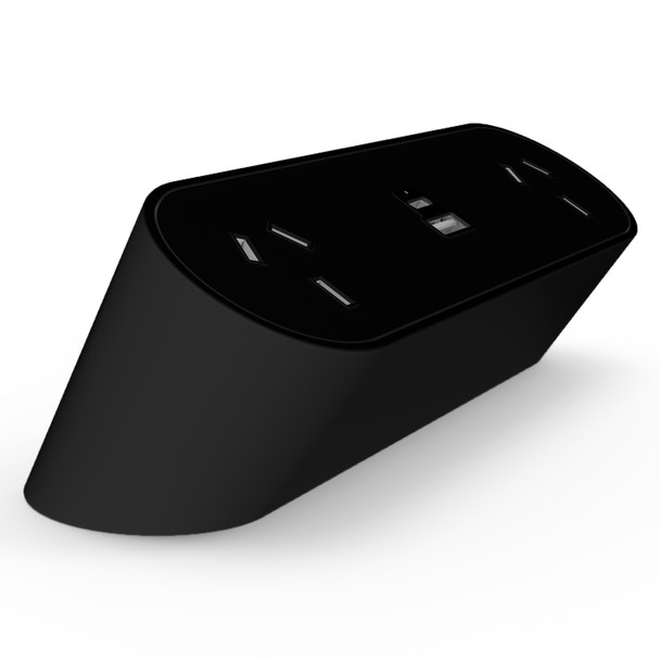 Rapidline Nova Trio Power Rail 2 GPO 1 USB-A 1 USB-C 3 Pin Lead Black