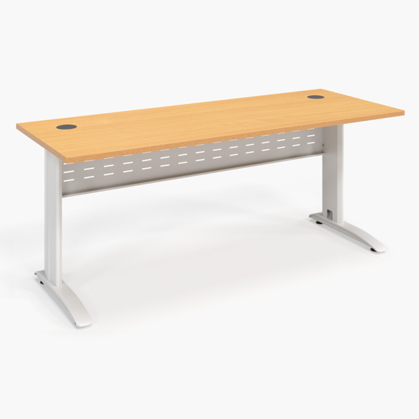 Rapidline Rapid Span Desk 1800 x 700 x 730mm Beech Top / White Satin Base | Mega Office Supplies