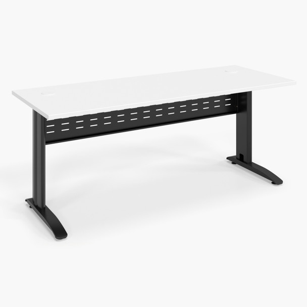 Rapidline Rapid Span Desk 1800 x 700 x 730mm Natural White Top / Black Satin Base | Mega Office Supplies