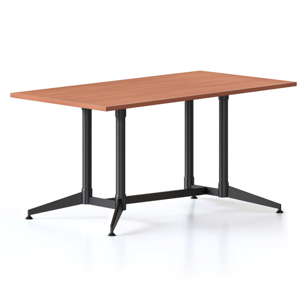 Rapidline Typhoon Meeting Table 1500 x 750mm Cherry Top / Black All Over Frame | Mega Office Supplies