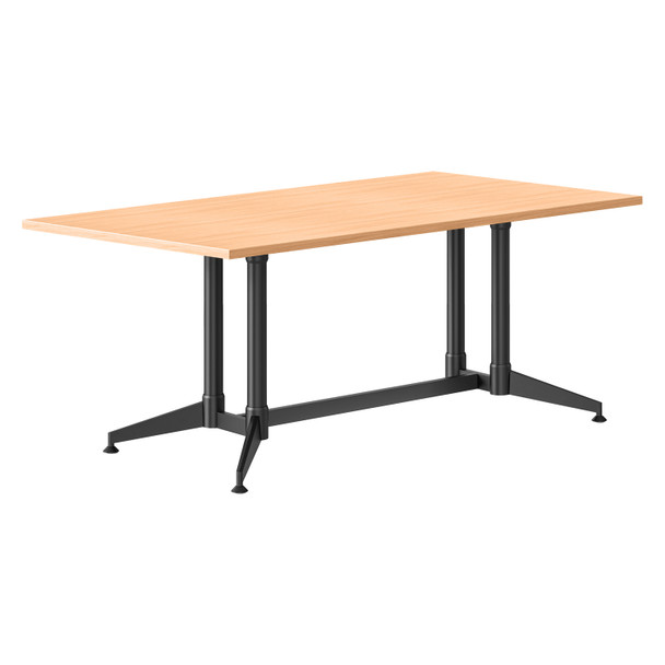 Rapidline Typhoon Meeting Table 1800 x 750mm Beech Top / Black All Over Frame | Mega Office Supplies