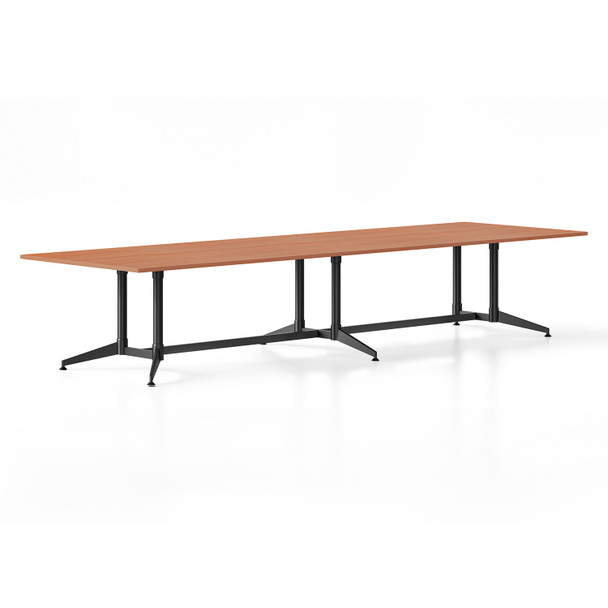 Rapidline Typhoon Meeting and Boardroom Table 3200 x 1200mm Cherry / Black