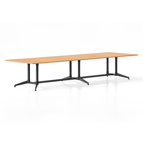 Rapidline Typhoon Meeting and Boardroom Table 3200 x 1200mm Beech / Black