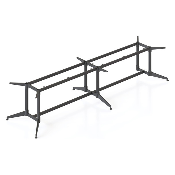 Rapidline Typhoon Meeting Table Frame 3542 x 1112mm Dual Stage Black All Over | Mega Office Supplies