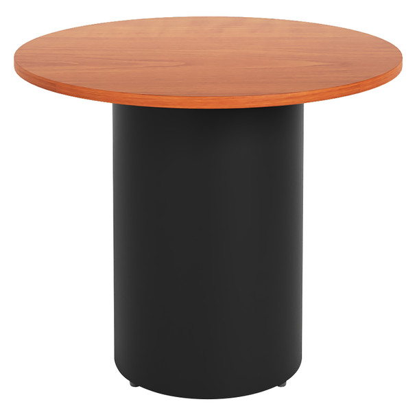 Rapidline Round Table Drum Base 900mm Diameter Cherry / Black