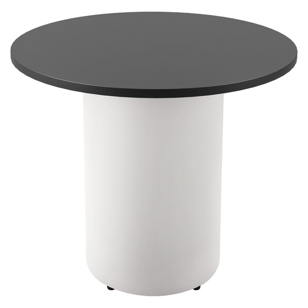 Rapidline Round Table Drum Base 900mm Diameter Black / White
