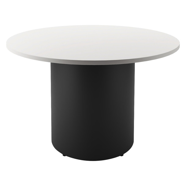 Rapidline Round Table Drum Base 1200mm Diameter Natural White / Black
