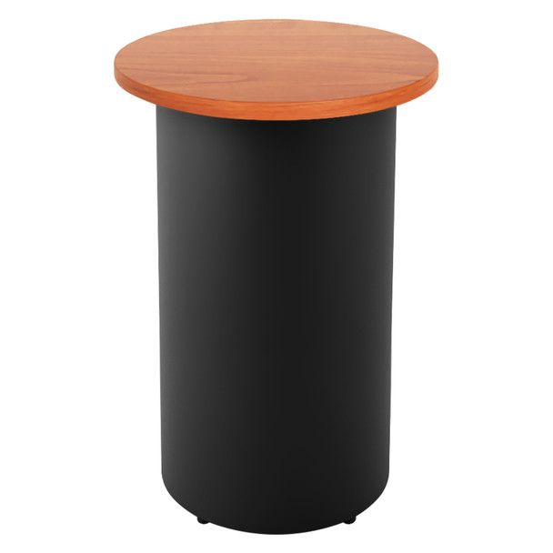 Rapidline High Bar Table Round Drum Base 600mm Diameter Cherry / Black