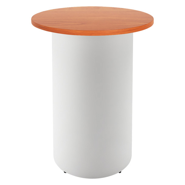 Rapidline High Bar Table Round Drum Base 900mm Diameter Cherry / White