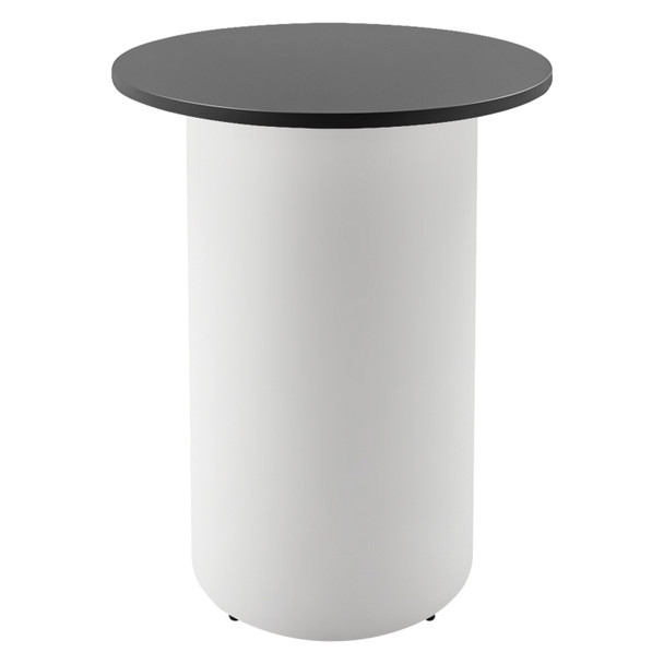 Rapidline High Bar Table Round Drum Base 900mm Diameter Black / White