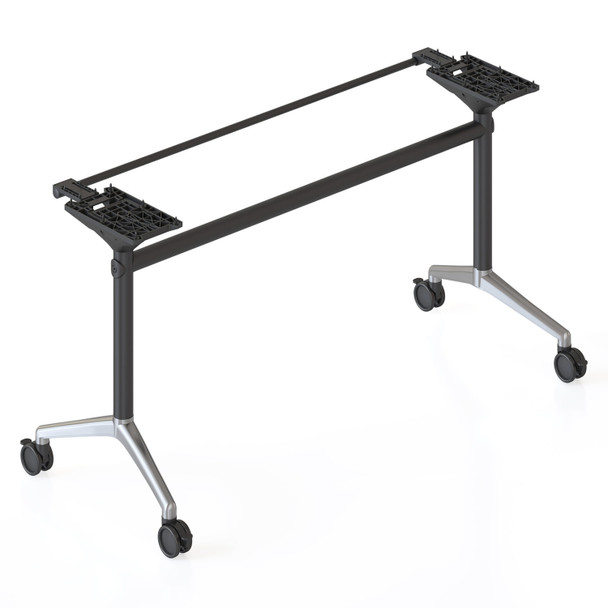 Rapidline Typhoon Flip Top Table Frame to Suit 2100mm W Black with Aluminium Foot | Mega Office Supplies