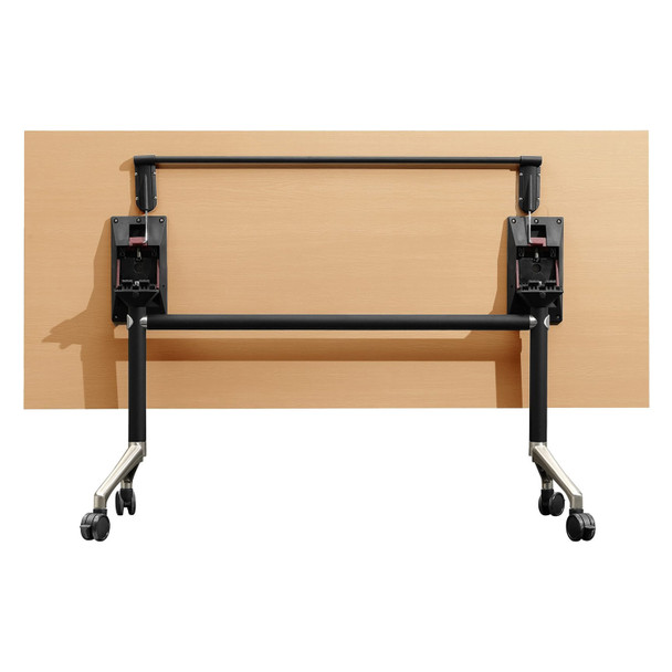 Rapidline Black with Aluminium Foot Typhoon Flip Top Table Frame to Suit 2100mm W | Mega Office Supplies