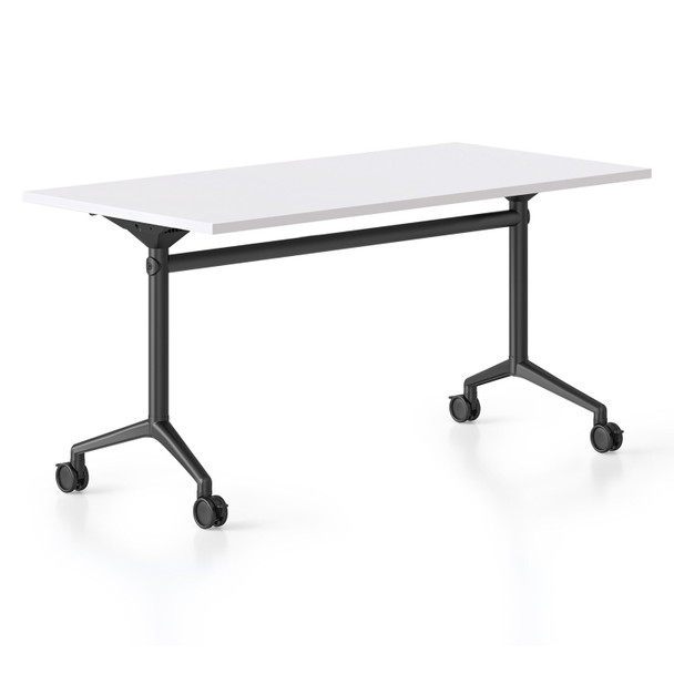 Rapidline Typhoon Meeting Table 2100 x 750mm Natural White Top / Black All Over Frame | Mega Office Supplies