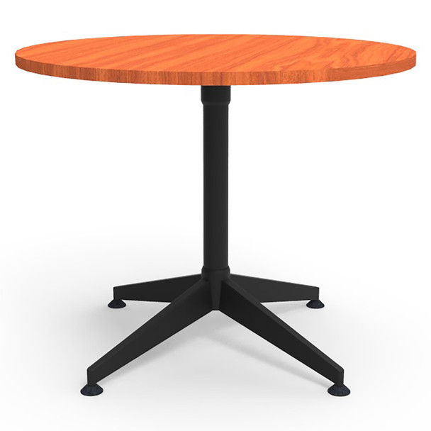 Rapidline Typhoon Round Meeting Table 900 Dia x 750mm H Cherry Top / Black All Over Frame | Mega Office Supplies