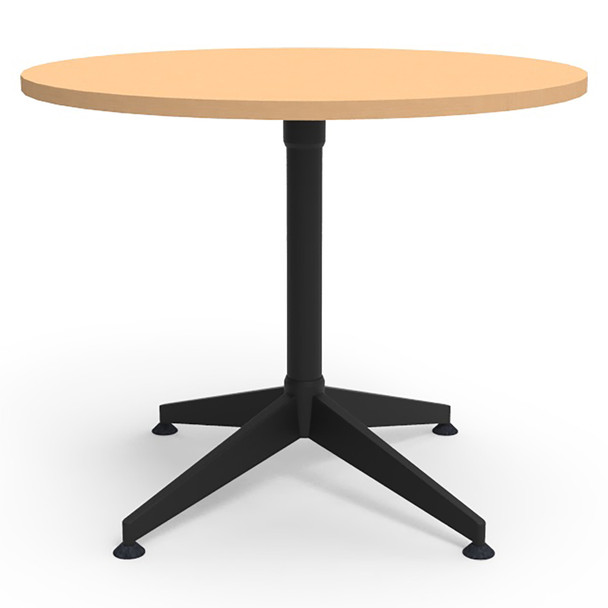 Rapidline Typhoon Round Meeting Table 900 Dia x 750mm H Beech Top / Black All Over Frame | Mega Office Supplies