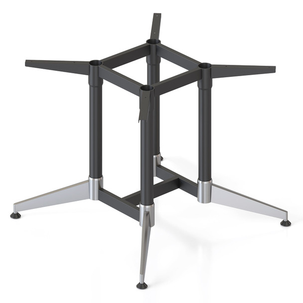 Rapidline Typhoon Round Meeting Table Frame 892 x 892 x 725mm Black with Aluminium Foot | Mega Office Supplies