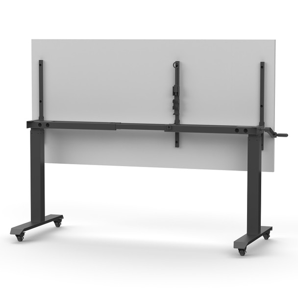 Rapidline Boost Crank Flip Top Table 1800 x 750mm Natural White Top / Black Frame | Mega Office Supplies Rapidline Boost Crank Flip Top Table 1800 x 750mm Natural White Top / Black Frame | Mega Office Supplies