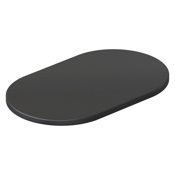 Rapidline Selene Oval Table Top 560 x 340 x 18mm Only Black