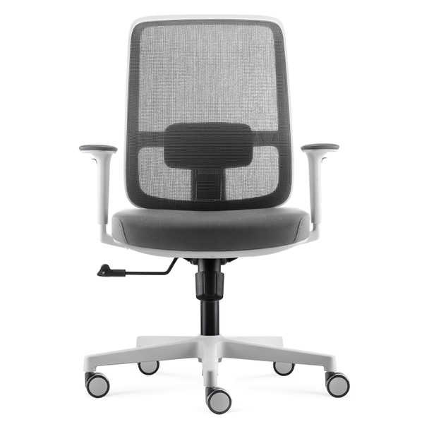 Rapidline Lotto Medium Back Mesh Operator Chair White / Grey Frame | Mega Office Supplies