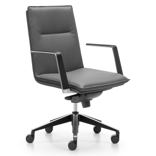 Rapidline Mirage Medium Back Executive Chair Black Leather