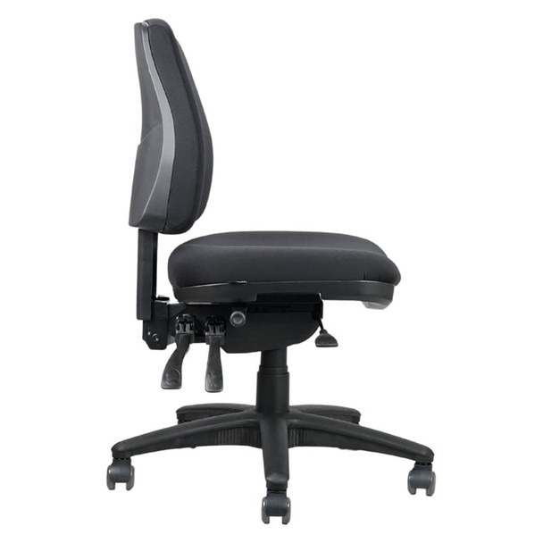 Rapidline Ergo Midi Black Fabric Medium Back Operator Chair