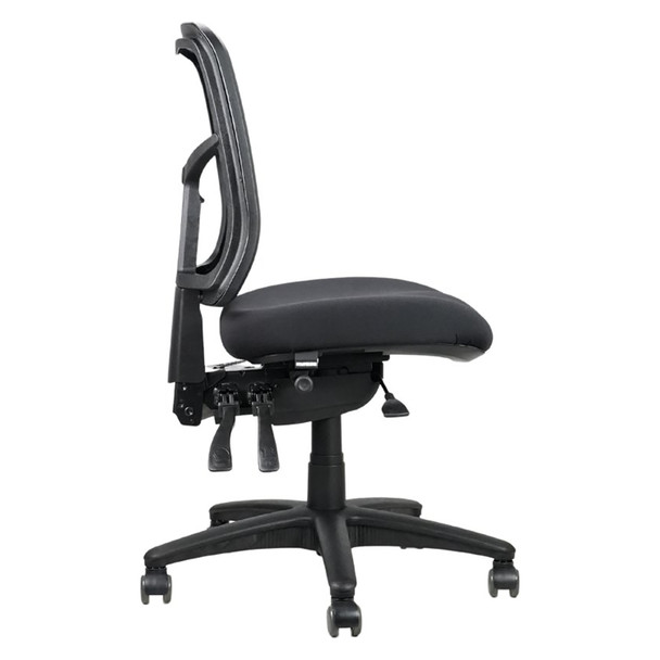 Rapidline Mirae Medium Mesh Back Black Fabric Operator Chair