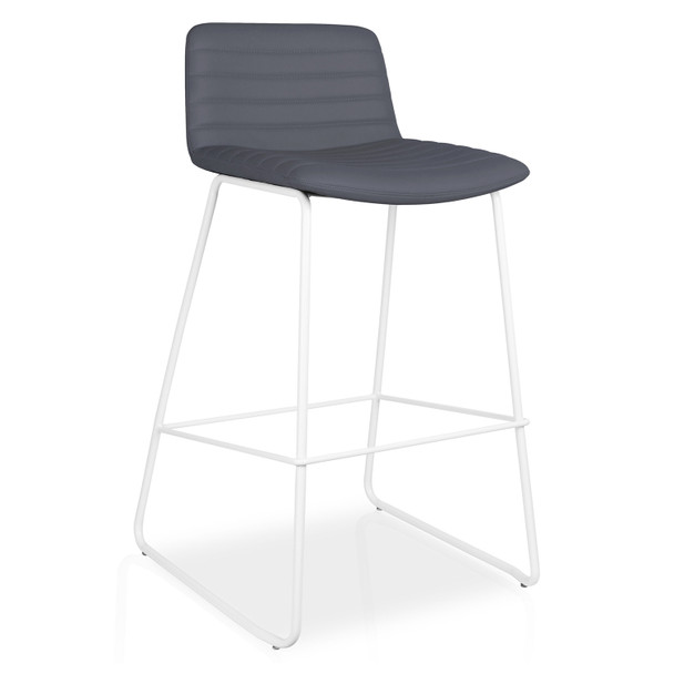 Rapidline Pixel Bar High Stool 730mm Height French Navy PU / White