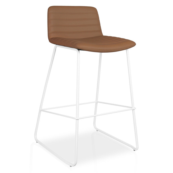 Rapidline Pixel Bar High Stool 730mm Height Amber PU / White