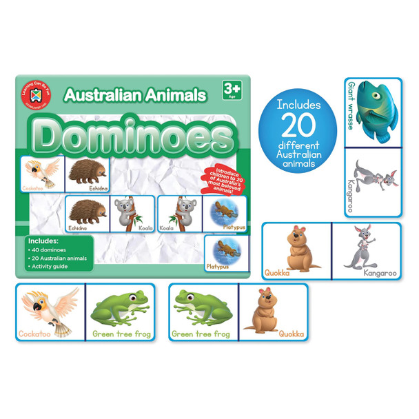 Australian Animal Dominoes Learning Can Be Fun