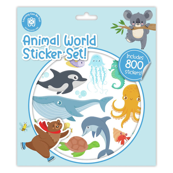 Learning Can Be Fun Sticker Set Animal World Pack of 800