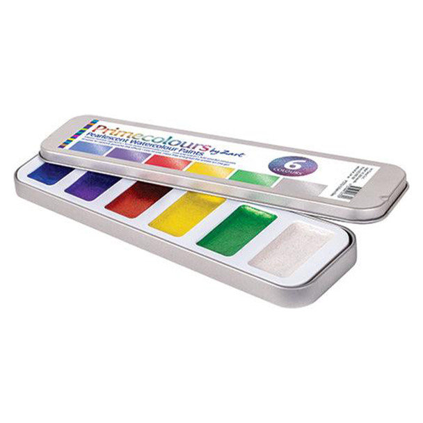Creative School Supply Primecolours Pearlescent Watercolour Paints Assorted Pack of 6 Zart | Mega Office Supplies
