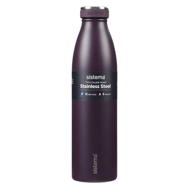 Sistema Drink Bottle 750ml Assorted Stainless Steel Insulated
