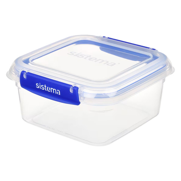 Sistema Klip It Plus Square Plastic Container 1.15L Dark Blue
