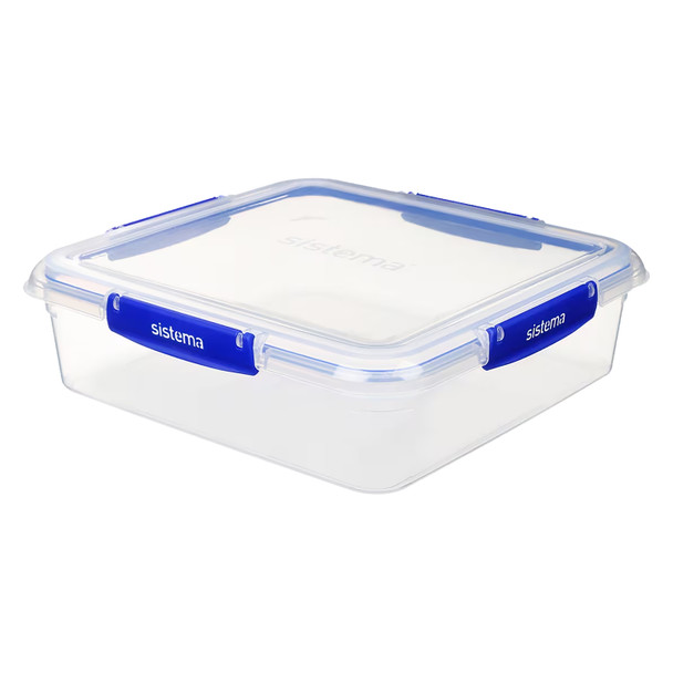Sistema Klip It Plus Square Plastic Container 3.5L Dark Blue