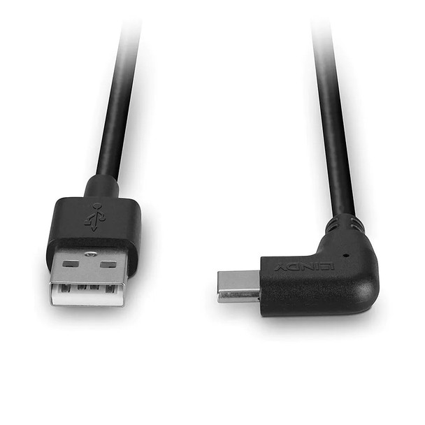 Lindy 90 Degree 1m USB 2.0 Type A to C Cable