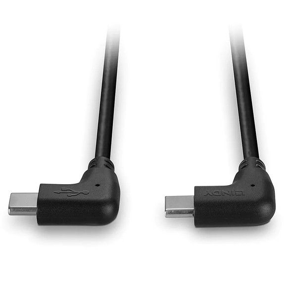 Lindy 2 x 90 Degree 1m USB 2.0 Type C Cable
