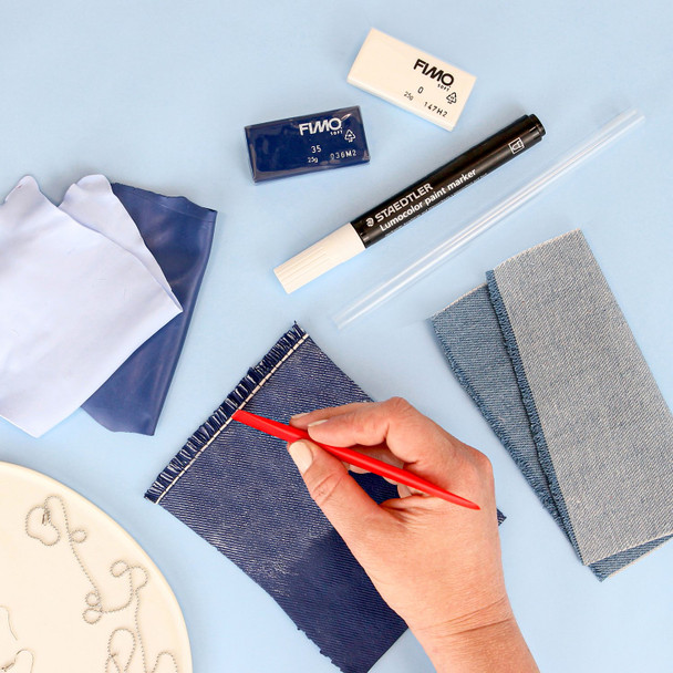Fimo How-To-Create Set "Denim Design" 8025 HTC Oven-Bake Modelling Clay | Mega Office Supplies