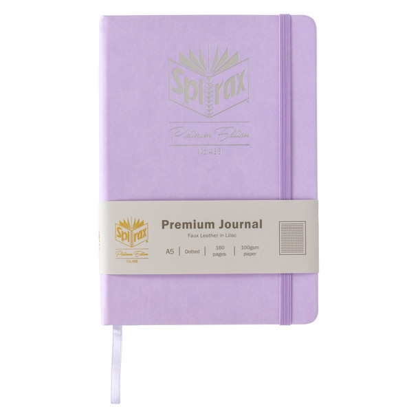 Spirax A5 160 Page Dotted Lilac Platinum Premium Journal - Pack of 10 | Mega Office Supplies